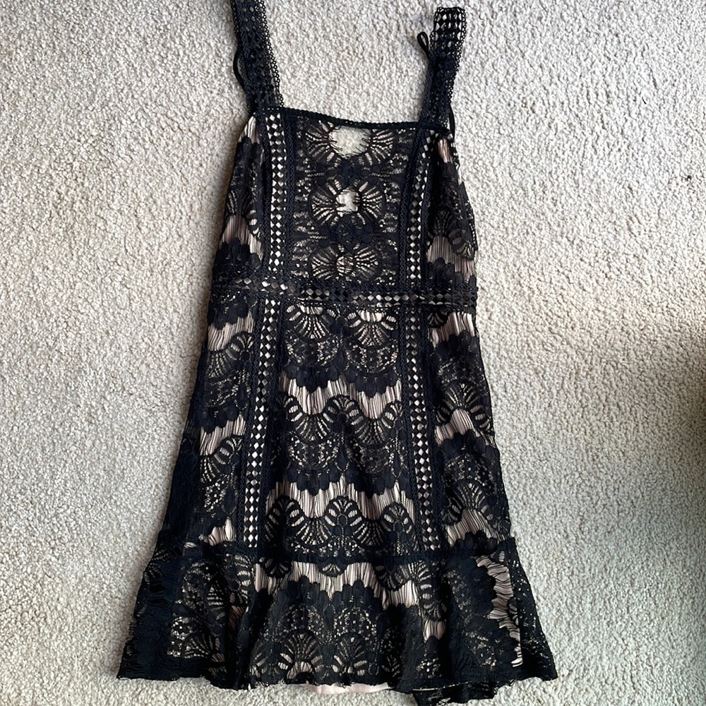 Lush Lace Mini dress in black lace size M